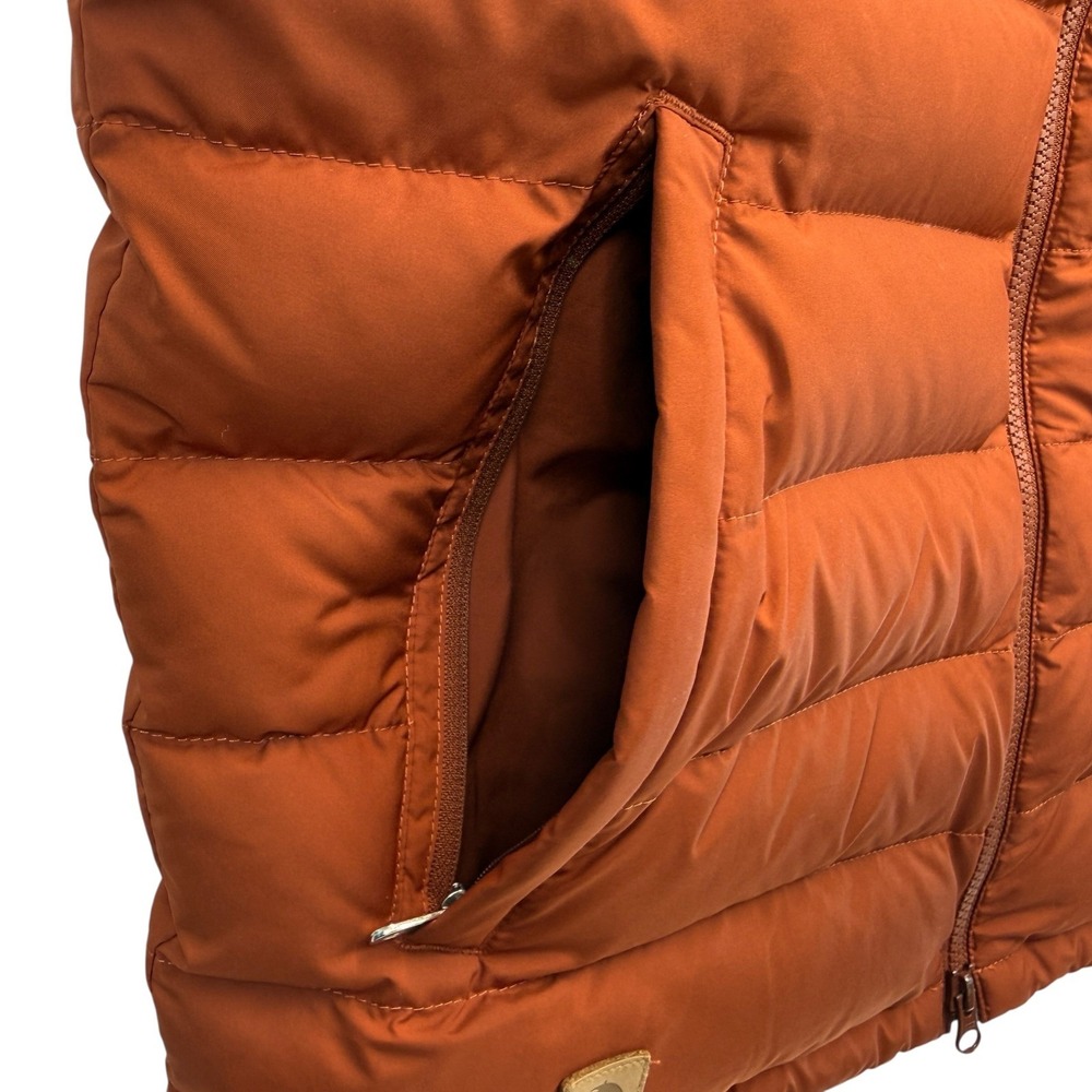 Fjallraven Greenland Down linner Vest Mens size L Burnt Orange Puffer Full Zip - Picture 2 of 12